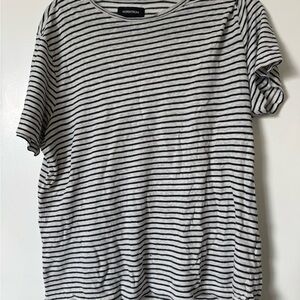 Nordstrom Classic Black and White Striped Tee